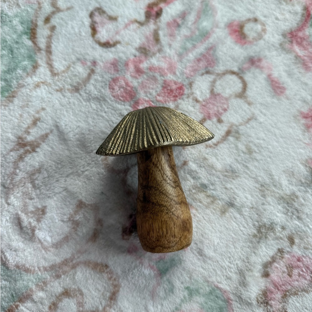 Anthropologie  Gold Mushroom Decor